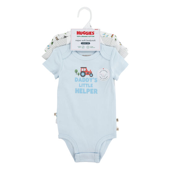 Pack de 3 Bodies Niño Azul Balada 6m